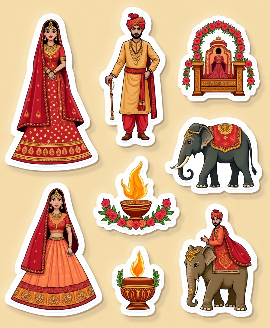 Wedding & Engagement Celebration - Sticker Sheet v14